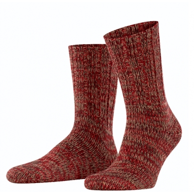 Falke Day Sock Brooklyn Crew (Boot Sock, Chunky Knit Look) Flash Red Men - 1 Pair